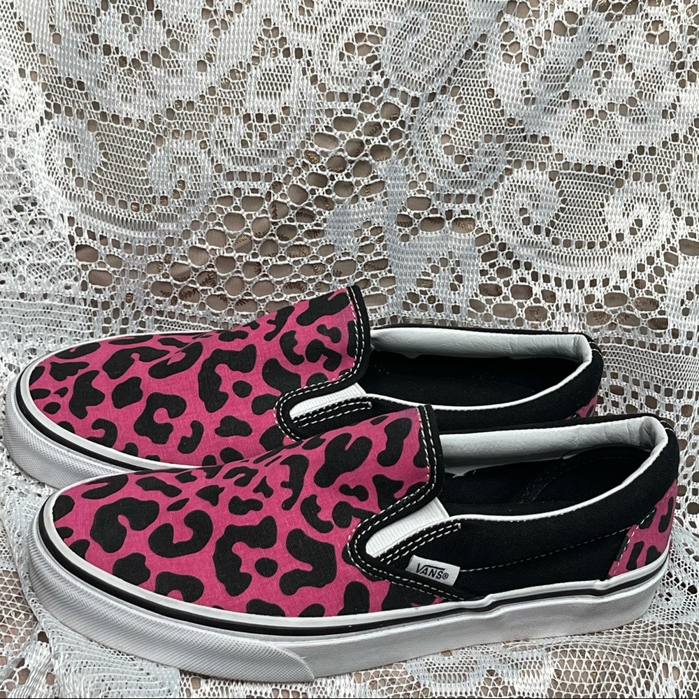 Pink Leopard Print Vans